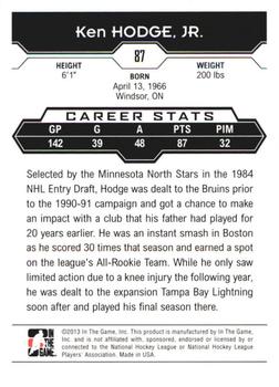 2013-14 In The Game Decades 1990s #87 Ken Hodge Back