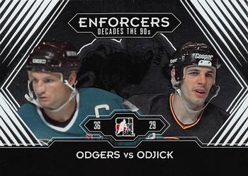 2013-14 In The Game Decades 1990s #185 Jeff Odgers / Gino Odjick Front