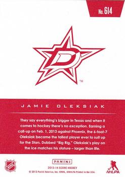 2013-14 Score - Red Back #614 Jamie Oleksiak Back