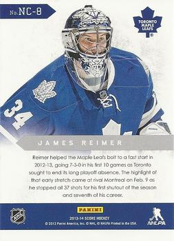 2013-14 Score - Netcam #NC-8 James Reimer Back