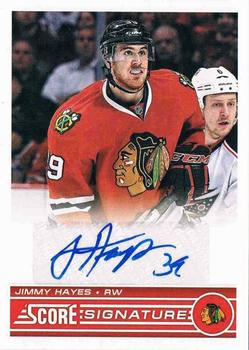 2013-14 Score - Score Signatures #SS-JH Jimmy Hayes Front