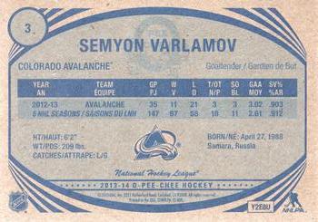 2013-14 O-Pee-Chee - Retro #3 Semyon Varlamov Back