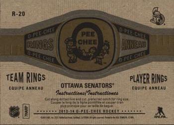 2013-14 O-Pee-Chee - Rings #R-20 Ottawa Senators Back