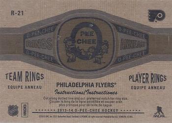 2013-14 O-Pee-Chee - Rings #R-21 Philadelphia Flyers Back