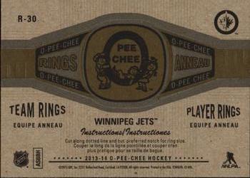 2013-14 O-Pee-Chee - Rings #R-30 Winnipeg Jets Back