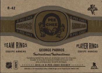 2013-14 O-Pee-Chee - Rings #R-42 George Parros Back