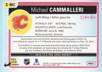 2013-14 O-Pee-Chee - Stickers #S-MC Mike Cammalleri Back
