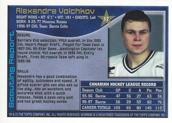 1997 Bowman CHL #12 Alexandre Volchkov Back