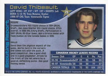 1997 Bowman CHL #78 David Thibeault Back