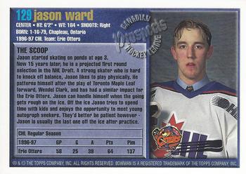 1997 Bowman CHL #129 Jason Ward Back