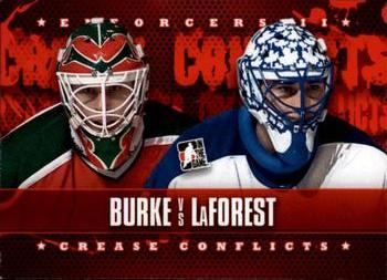 2013-14 In The Game Enforcers #98 Sean Burke / Mark Laforest Front