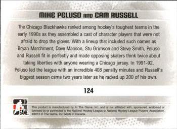 2013-14 In The Game Enforcers #124 Mike Peluso / Cam Russell Back