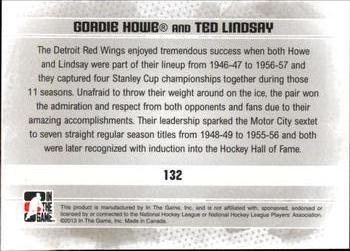 2013-14 In The Game Enforcers #132 Gordie Howe / Ted Lindsay Back