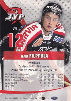 2004-05 Cardset Finland - Autographs #64 Ilari Filppula Back