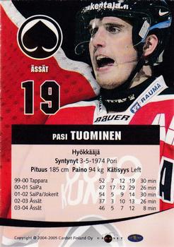 2004-05 Cardset Finland - Autographs #143 Pasi Tuominen Back
