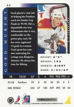 1996-97 Pinnacle Be a Player - Autographs #44 Gord Murphy Back