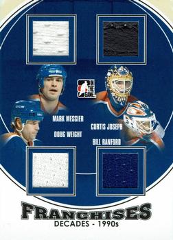 2013-14 In The Game Decades 1990s - Franchises Quad Jerseys Black #F-05 Mark Messier / Curtis Joseph / Doug Weight / Bill Ranford Front