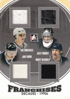 2013-14 In The Game Decades 1990s - Franchises Quad Jerseys Black #F-06 Luc Robitaille / Kelly Hrudey / Jari Kurri / Marty McSorley Front