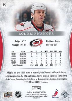 2007-08 SP Authentic #15 Rod Brind'Amour Back