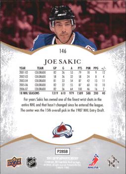 2007-08 SP Authentic #146 Joe Sakic Back