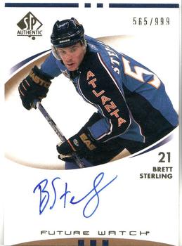 2007-08 SP Authentic #196 Brett Sterling Front