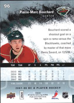 2007-08 Upper Deck Be a Player #96 Pierre-Marc Bouchard Back