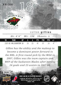 2007-08 Upper Deck Be a Player #RR-306 Colton Gillies Back