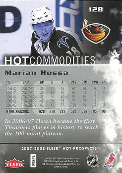 2007-08 Fleer Hot Prospects #128 Marian Hossa Back