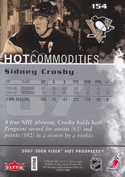 2007-08 Fleer Hot Prospects #154 Sidney Crosby Back