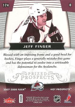 2007-08 Fleer Hot Prospects #174 Jeff Finger Back