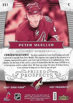2007-08 Fleer Hot Prospects #251 Peter Mueller Back