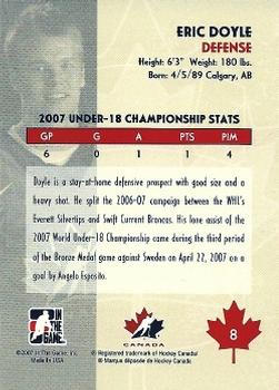 2007-08 In The Game O Canada #8 Eric Doyle Back