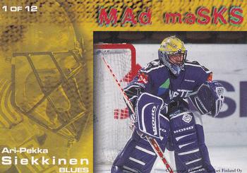 1998-99 Cardset Finland - Mad Masks #1 Ari-Pekka Siekkinen Back