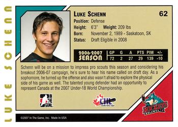 2007-08 In The Game Heroes and Prospects #62 Luke Schenn Back