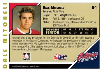 2007-08 In The Game Heroes and Prospects #84 Dale Mitchell Back