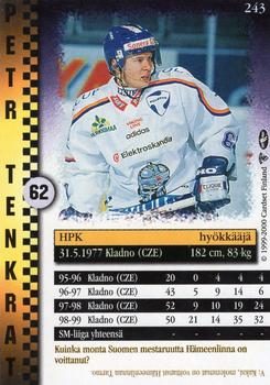 1999-00 Cardset Finland #243 Petr Tenkrat Back