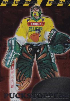 1999-00 Cardset Finland - Puckstoppers #4 Sami Lehtinen Front
