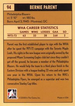 2007-08 In The Game Between the Pipes #94 Bernie Parent Back