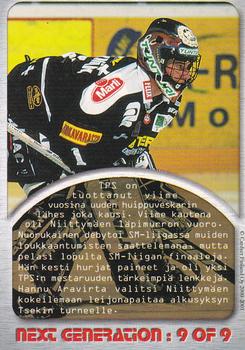2000-01 Cardset Finland - Next Generation #9 Antero Niittymäki Back