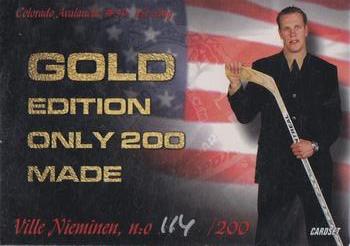 2001-02 Cardset Finland - American Dream #NNO Ville Nieminen Back