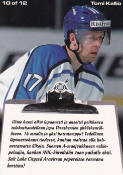 2001-02 Cardset Finland - Snickers-Salt Lake City 2002 #10 Tomi Kallio Back