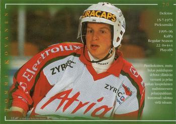 1996-97 Leaf Sisu SM-Liiga (Finnish) #70 Tommi Kovanen Back
