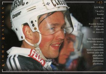1996-97 Leaf Sisu SM-Liiga (Finnish) #145 Kimmo Rintanen Back