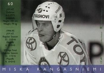 1995-96 Leaf Sisu SM-Liiga (Finnish) #60 Miska Kangasniemi Back