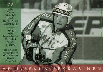 1995-96 Leaf Sisu SM-Liiga (Finnish) #79 Veli-Pekka Pekkarinen Back