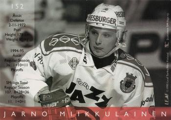 1995-96 Leaf Sisu SM-Liiga (Finnish) #152 Jarno Miikkulainen Back