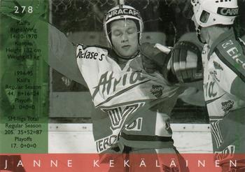 1995-96 Leaf Sisu SM-Liiga (Finnish) #278 Janne Kekäläinen Back