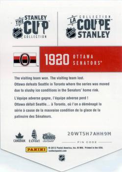 2012 Panini Molson Stanley Cup Collection #NNO 1920 Back
