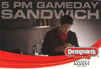 2012 Canada Bread Sidney Crosby #8d 5 PM gameday sandwich Front