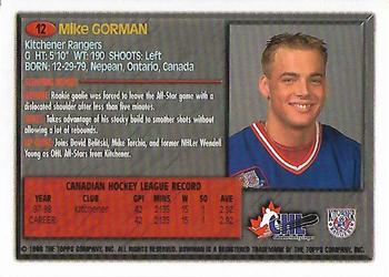 1998 Bowman CHL #12 Mike Gorman Back